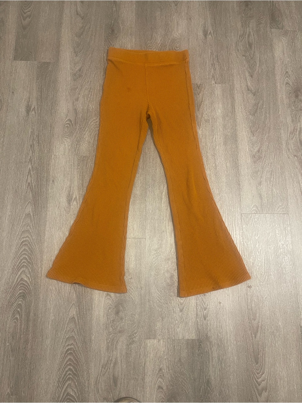 Aerie Orange Waffle Flair Pants In Great Used Condition